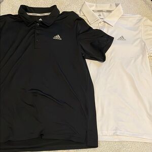 Adidas Men's Black and White Golf Polo Bundle